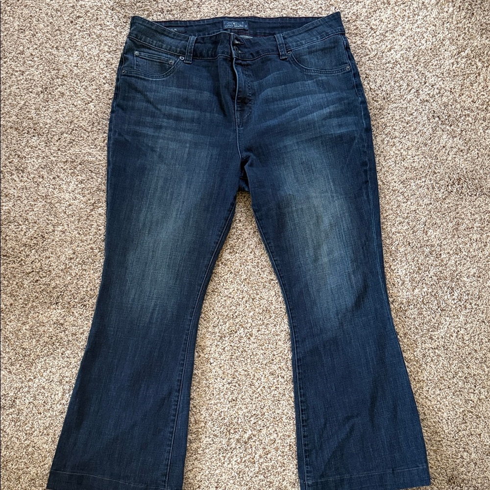 Lucky Brand Dark Indigo Wide Leg Jeans